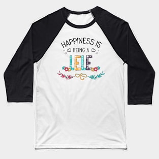 Happiness Is Being A Lele Wildflowers Valentines Mothers Day Baseball T-Shirt